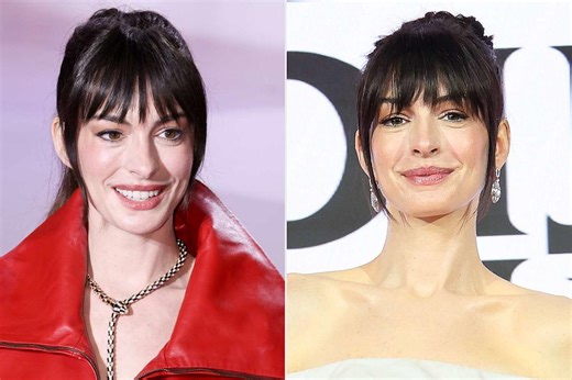 Anne Hathaway Channels Her Original Andy Sachs Bangs from “The Devil Wears Prada” for Sequel's Press Tour