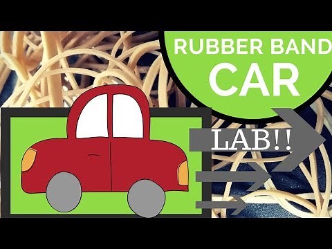 CAR Makes POTENTIAL Energy into KINETIC Energy LAB | Student Designed Rubber Band Cars!!