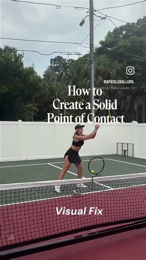 How to have a Solid point of contact in pickleball