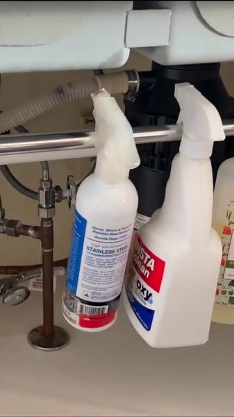 Tension rod organizing hacks 👀