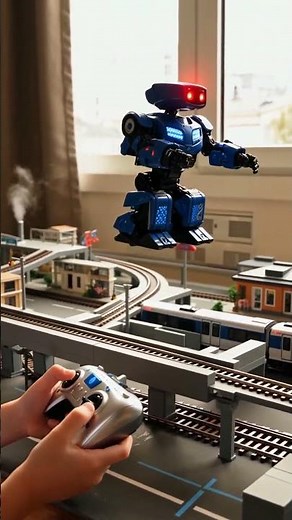RC Metro Train Transforms into Robot | Miniature Subway Diorama POV #kidsshorts #povrc