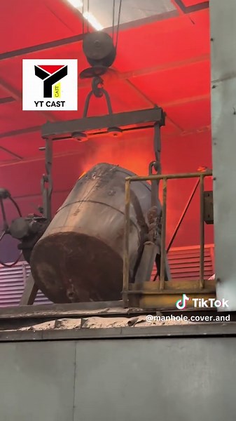 Production ductile iron manhole cover #manholecovers