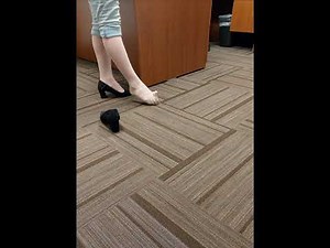 shoeplay of my favorite girl.. meeting at my office.. dream job