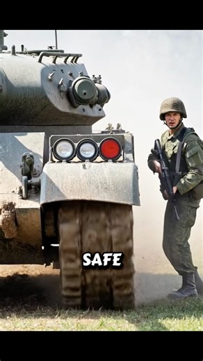 Why did soldiers hide under a tank?