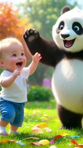 The Giant Panda Surprise! 🐼😱 #love #experiment #nature #funny