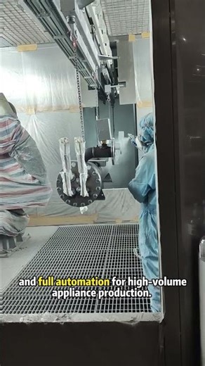 Auto Electrostatic Powder Coating Line: Boost Appliance Coating Quality & Cut Costs #fyp #foryou