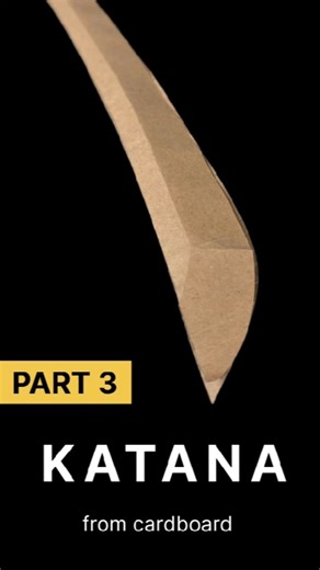 Katana Part 3 ⚔️ – Finishing the Blade#cardboardcrafts #katanasword #cardboardsword #diykatana