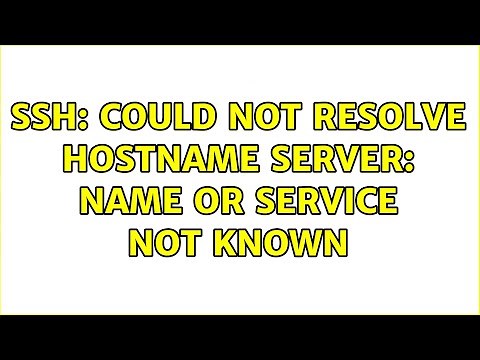 ssh: Could not resolve hostname server: Name or service not known (2 Solutions!!)