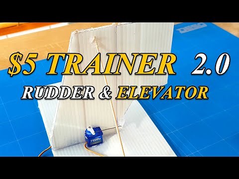 $5 Trainer Rc Plane Project 2 0 How To Make The Rudder and Elevator with Plastic Cardboard