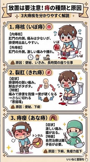 【おしりのSOS】その痛み、どのタイプ？手術が必要な「あな痔」や「いぼ痔」の危険サイン