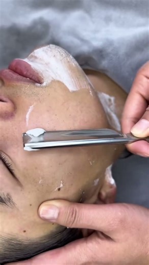 Lady Shaving & Remove a lot of beard #asmr #asmrvideo #massage #shorts #shortvideo #ytshorts 53