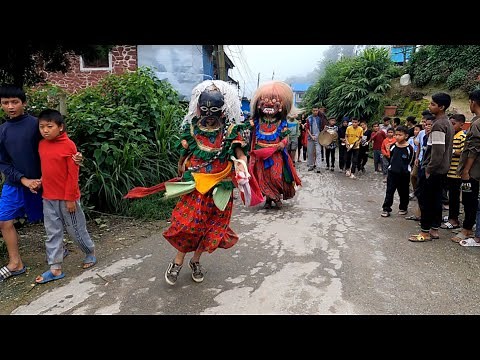 Traditional Lakhe Dance Culture in the village of East Nepal | Village Lifestyle | BijayaLimbu
