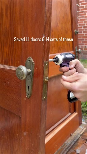 Travis Collins on Instagram: "How would you clean this 1931 hardware to reuse? Saved all these from the same house I saved the wrought iron front porch railing #salvaged #hardware #oldhome"