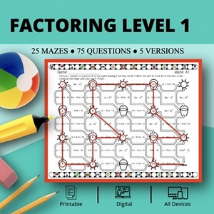 Summer: Factoring Level 1 Maze Activity