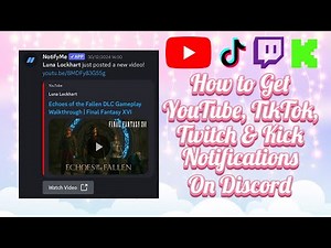 How to Get YouTube, TikTok, Twitch & Kick Notifications | Discord Tutorial