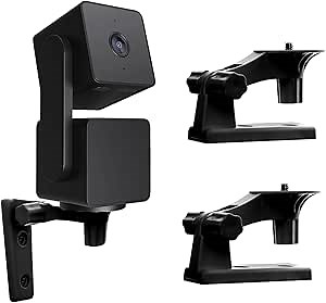 2 Pack Wall Mount Compatible with Wyze Cam Pan V3/V4,Blink Mini Pan-Tilt Camera Black, 360 Degree Swivel Adjustable Mount Camera Wall/Ceiling Indoor/Outdoor Mounting Bracket