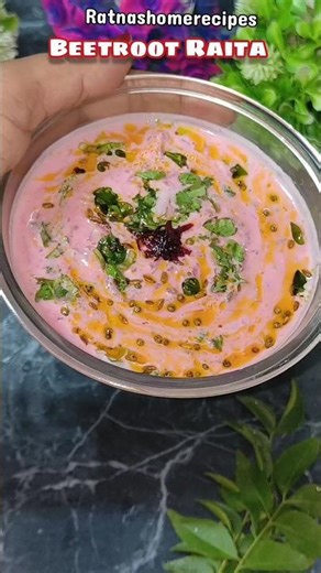 Beetroot Raita Recipe #shorts #ratnashomerecipes #raita 💗💗