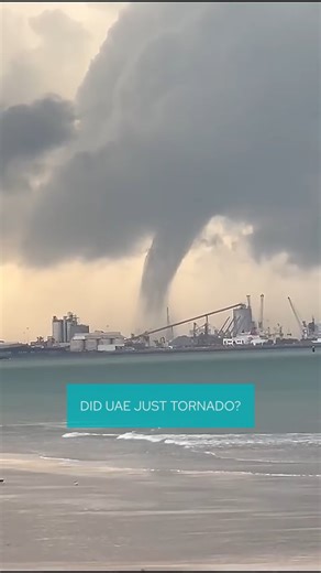Secret Abu Dhabi on Instagram: "A viral video posted yesterday showed what looked like a tornado forming in the UAE. But was it actually a tornado? 🌪️ More likely, it was a waterspout, a rotating column of air that forms over water, usually during unstable weather. They can look dramatic (and a bit scary), but they’re typically weaker and short-lived compared to full tornadoes. Wild weather moment, but not a city-level tornado. Video credit: @storm_ae"