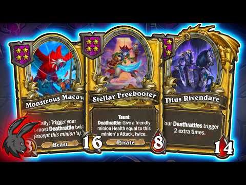 NEW Deathrattle Strategy (CRAZY Stats) ‪@Slyders_HS‬ | Hearthstone Battlegrounds Commentary