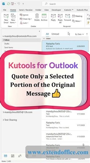 Reply with quoting the original message in Outlook