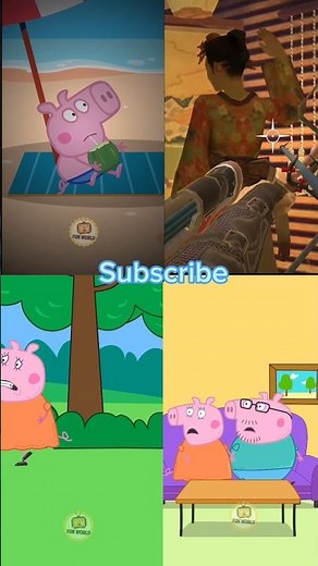 📹 George Pig Takes Richard Rabbit Coconut #peppapig #animationmeme #peppapigparody #funnycartoon
