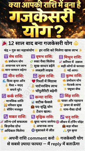 क्या आपकी राशि में बना है गजकेसरी योग? #dainikrashifa #vedicastrology #indianastrology #astrology