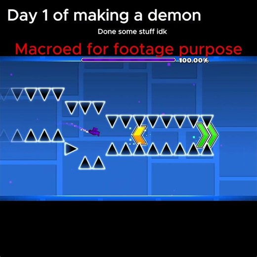 Day 1 of making a demon in GD #viral #shorts #highlights #geometrydash