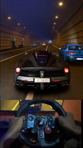 Midnight Tunnel Drift with Ferrari 🔥 | Assetto Corsa Wheel Gameplay