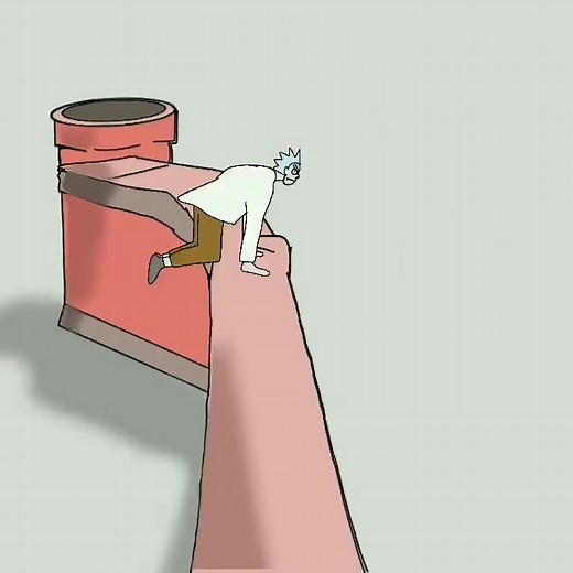 Amazing animation of Rick doing parkour!! Animation by bit.ly/3mEFuTZ
