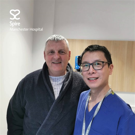10K views · 21 reactions | Spire Manchester Hospital was recently the first private hospital in the North West of England to implement the HoLEP procedure.  HoLEP is a gold standard, minimally invasive keyhole operation to treat prostate obstructions of all sizes. Mr Matthew Liew, Consultant Urological Surgeon at Spire Manchester Hospital, performed the procedure on patient Mark Ramsden, who has experienced a fantastic health outcome. ✅ | Spire Healthcare | Facebook