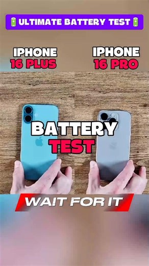 ⚡🔋iPhone 16 Pro Vs iPhone 16 Plus – Real Battery Test 🎉🔋!!