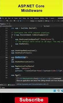 Middleware Request Pipeline in ASP.NET Core