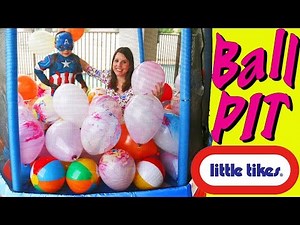 Giant Surprise Toys Little Tikes Dome + Huge Balloon Trampoline & Kids Playhouse Toys
