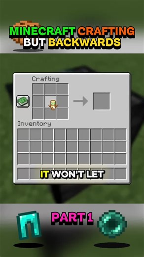 Minecraft Crafting but Backwards: A Unique Challenge