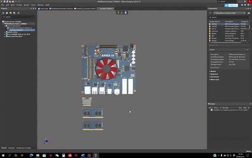 利用altium designer进行多板拼接设计，三维多板拼接装配图，multiboard