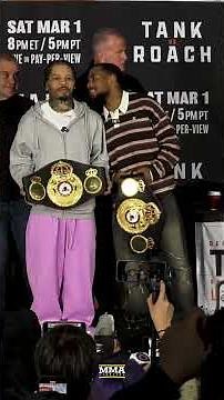 Gervonta Davis and Lamont Roach Jr face off at the #TankRoach press conference in Brooklyn