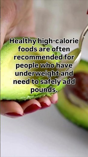 3 healthy high-calorie foods.🥑🧀🥜