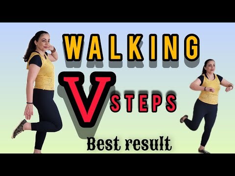 45-Minute V- Step Walking Workout | Full- Body Cardio Burn | Low-Impact, Fat-Burning [6,000 Steps👍🫵🔥