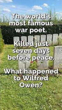 🌺He Wrote Of The Horror Of War… Seven Days Before The Armistice, He Was Killed Leading His Men.🌺