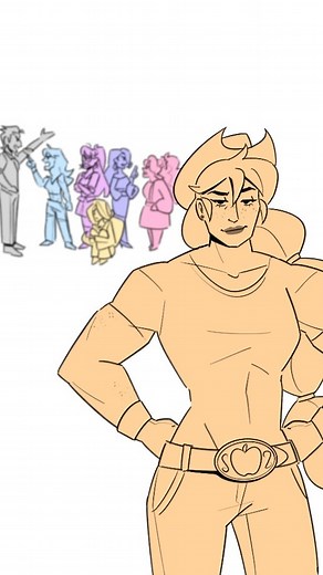 cloi on Instagram: "Applejack's honesty drill finally finished this redraw I had on hold for a while, I made the first draft almost a year ago lol . . . #twilightsparkle #pinkiepie #rarity #fluttershy #rainbowdash #applejack #parksandrec #mylittlepony #mlp #mlpfim #equestriagirls #art #artist #illustration #digital #fanart #painting #drawing #sketch #doodle"