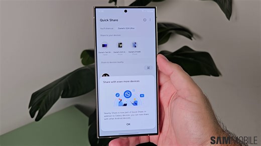 One UI 7 allows Quick Share to work over internet