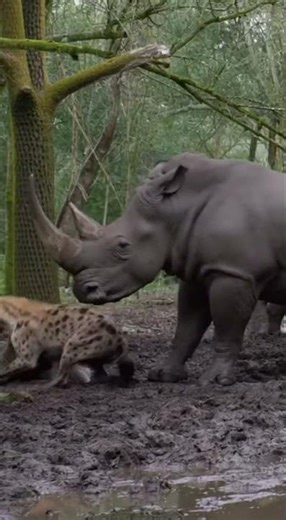 #Rhinoceros vs #Hyena