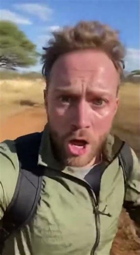 A zebra is chasing me — I barely escaped.