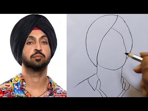 How to Draw Diljit Dosanjh / Diljit Dosanjh Easy Drawing