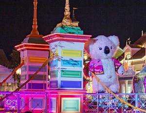 An unhinged koala mascot at Chocolate Ville is the lastest internet sensation