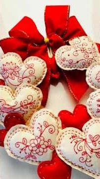 Redwork Embroidery Wreath