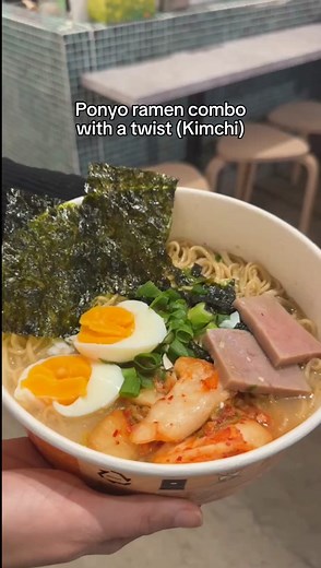 Ponyo Ramen combo with a twist 🥙🍢 #fyp #sydney #foodie #happyramen #noodles #cabreats #cabramatta