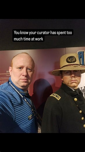 48 reactions · 3 comments | It's #MuseumSelfieDay - Do you know where your curator is? We lost track of ours and look what happened. . . . #KevintheCurator #Museum #museumworkers #museumwork #everyveteranisastory | Wisconsin Veterans Museum | Facebook