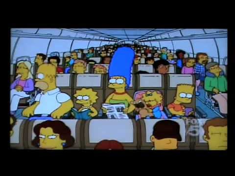 homer on a plane