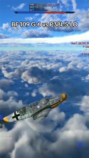 BF 109 G-6 vs P38L-5-LO | I lost this dogfight but figured I'd still post it #fyp #warthunder #warthundervideo #warthunderaviation #warthundertiktok